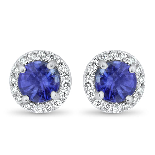 Sapphire and Diamond Earrings