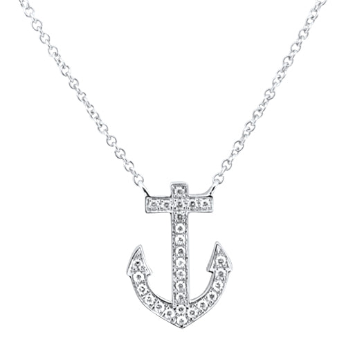Diamond Anchor Necklace