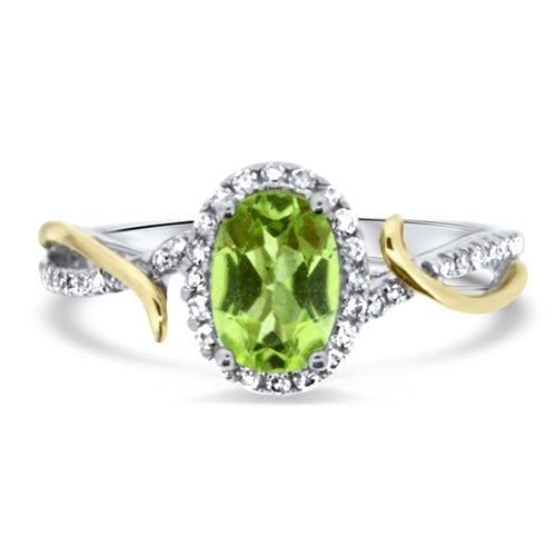 Peridot and Diamond Ring