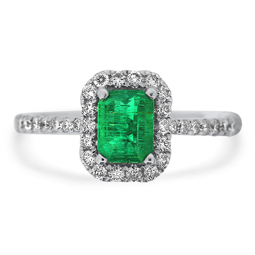 Emerald and Diamond Ring