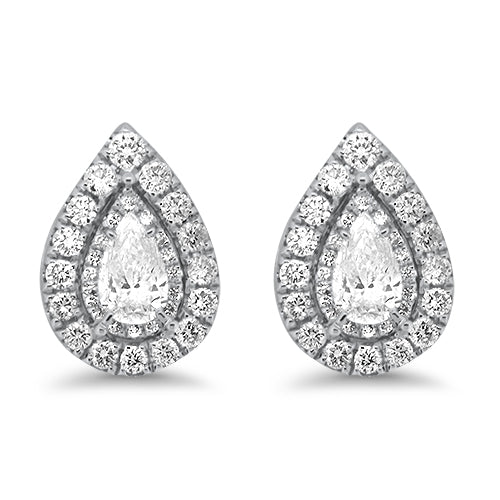 Pear Shaped Diamond Earrings