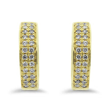 Load image into Gallery viewer, Diamond Yellow Gold Hoops
