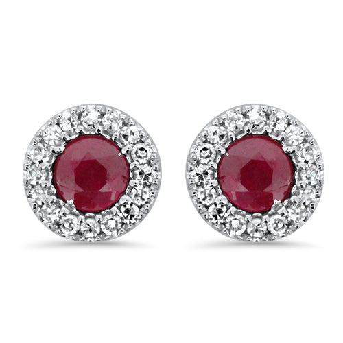 Ruby and Diamond Earrings