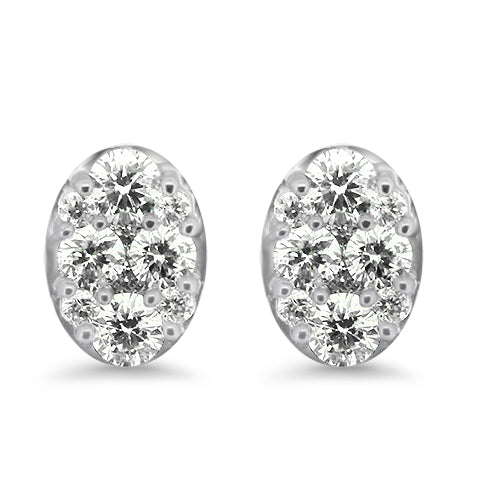 Diamond Cluster Earrings