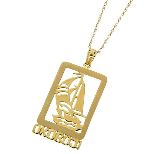 Yellow Gold Okoboji Detailed Pendant