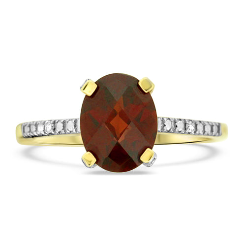 Garnet and Yellow Gold Ring