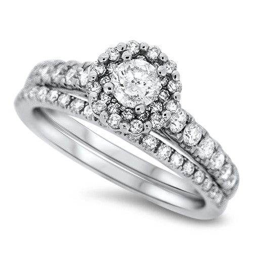 Halo-Hugger Wedding Set