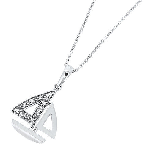 Sailboat Diamond Pendant