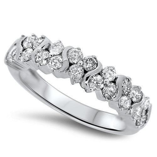 Triangle Pattern Diamond Ring – Spirit Lake Silver and Gold