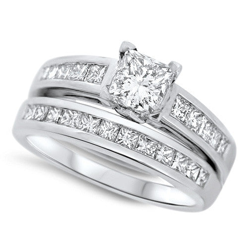 White Gold Classic Diamond Wedding Set