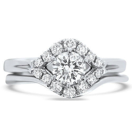 Round Diamond Wedding Set