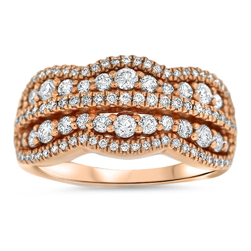 Diamond Rose Gold Fashion Ring