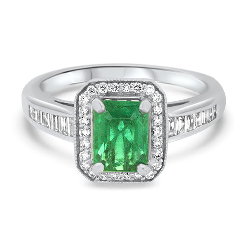 Emerald and Diamond Ring