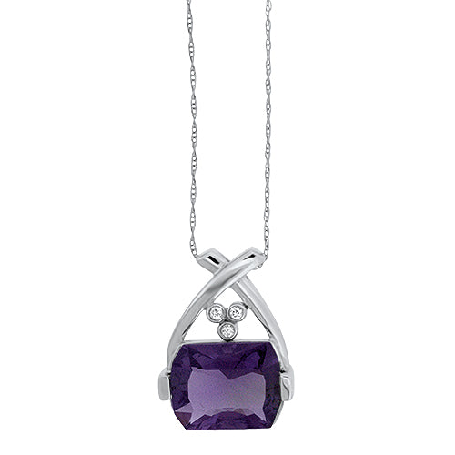 5.58ct Amethyst Geometric Pendant