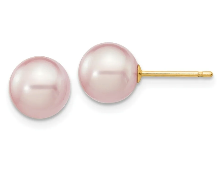 Freshwater Cultured Blush Pearl Earrings