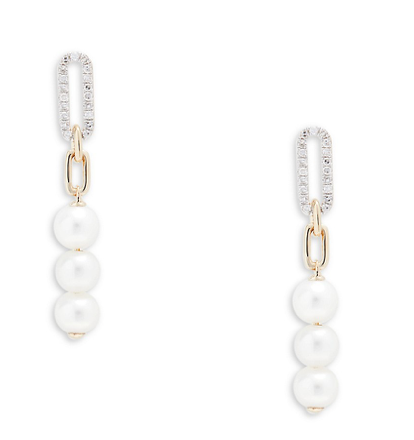 Paperclip Pearl Earrings