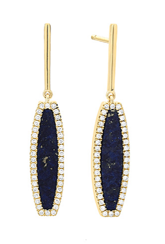 Lapis and Diamond Earrings