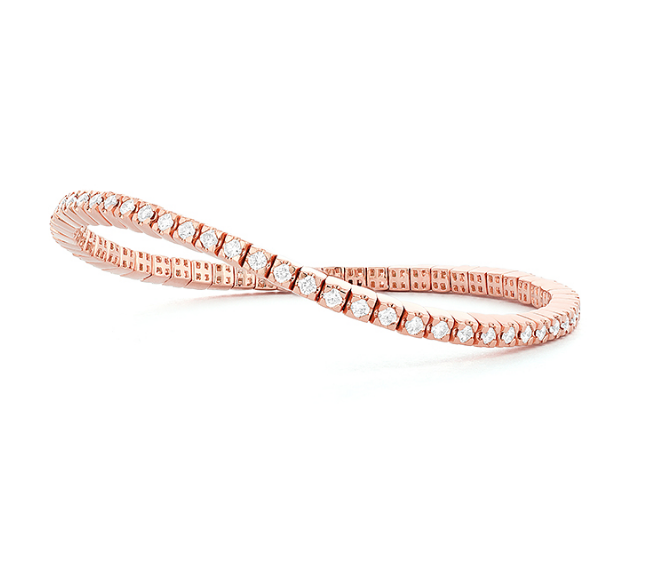 Rose Gold Diamond Stretch Bracelet