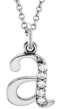 Load image into Gallery viewer, Gold Initial Necklace with Diamond Accent
