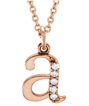 Load image into Gallery viewer, Gold Initial Necklace with Diamond Accent
