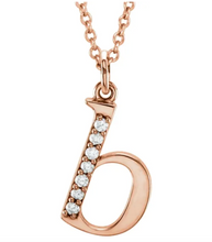 Load image into Gallery viewer, Gold Initial Necklace with Diamond Accent

