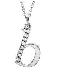 Load image into Gallery viewer, Gold Initial Necklace with Diamond Accent
