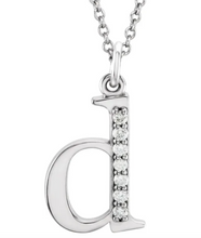 Load image into Gallery viewer, Gold Initial Necklace with Diamond Accent

