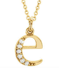 Load image into Gallery viewer, Gold Initial Necklace with Diamond Accent
