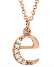 Load image into Gallery viewer, Gold Initial Necklace with Diamond Accent
