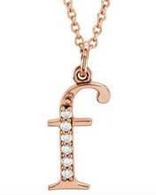 Load image into Gallery viewer, Gold Initial Necklace with Diamond Accent

