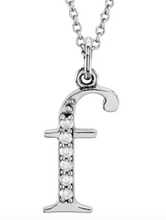 Load image into Gallery viewer, Gold Initial Necklace with Diamond Accent
