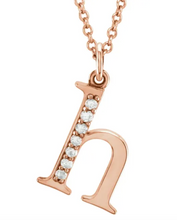 Load image into Gallery viewer, Gold Initial Necklace with Diamond Accent
