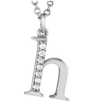 Load image into Gallery viewer, Gold Initial Necklace with Diamond Accent

