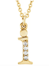 Load image into Gallery viewer, Gold Initial Necklace with Diamond Accent
