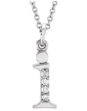 Load image into Gallery viewer, Gold Initial Necklace with Diamond Accent
