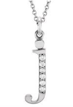 Load image into Gallery viewer, Gold Initial Necklace with Diamond Accent
