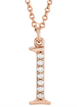 Load image into Gallery viewer, Gold Initial Necklace with Diamond Accent
