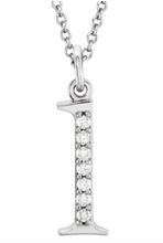 Load image into Gallery viewer, Gold Initial Necklace with Diamond Accent
