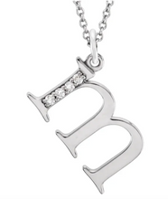 Load image into Gallery viewer, Gold Initial Necklace with Diamond Accent
