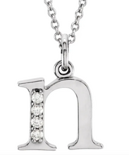 Load image into Gallery viewer, Gold Initial Necklace with Diamond Accent
