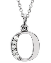 Load image into Gallery viewer, Gold Initial Necklace with Diamond Accent
