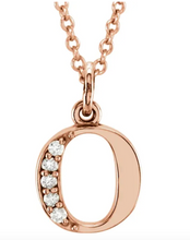 Load image into Gallery viewer, Gold Initial Necklace with Diamond Accent
