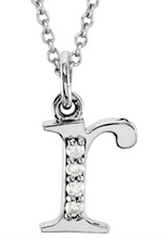 Load image into Gallery viewer, Gold Initial Necklace with Diamond Accent
