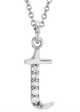Load image into Gallery viewer, Gold Initial Necklace with Diamond Accent
