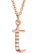 Load image into Gallery viewer, Gold Initial Necklace with Diamond Accent
