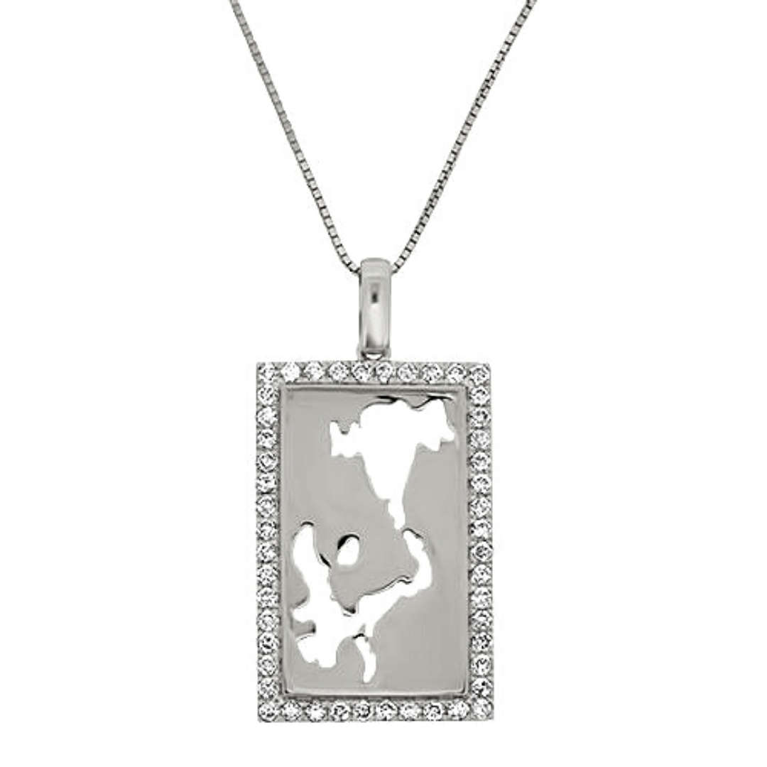 Great Lakes Yellow or White Gold & Diamond Pendant