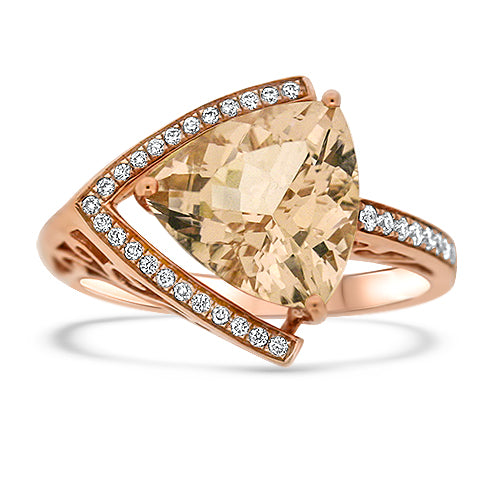 3.01ct Dazzling Morganite Rose Gold Ring