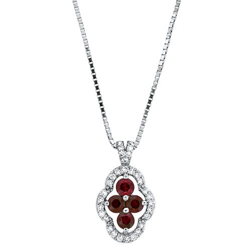 Charming .87CT Ruby and Diamond Pendant