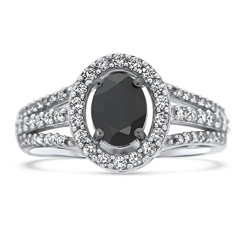 1.50ct Dark as Night Diamond Ring