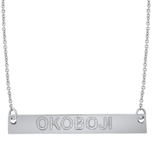 Sterling Silver Okoboji Bar Necklace